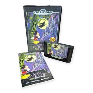 Castle of Illusion Starring Mickey Mouse Sega Genesis CIB 1990 16-Bit Game Case